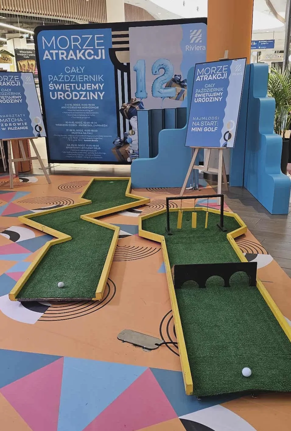 Mini golf do wynajęcia z brandingiem