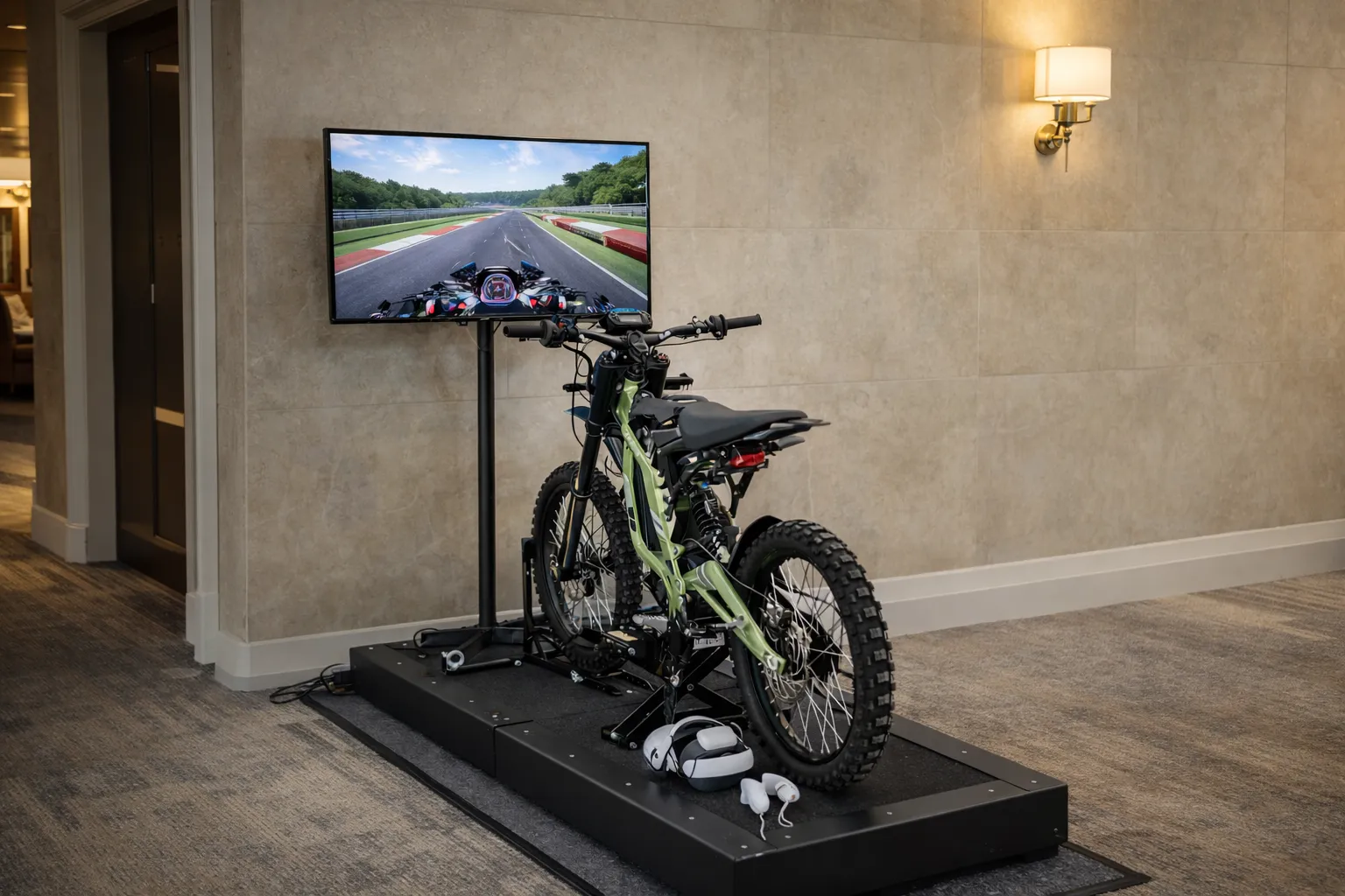 Symulator jazdy na motorze VR na event
