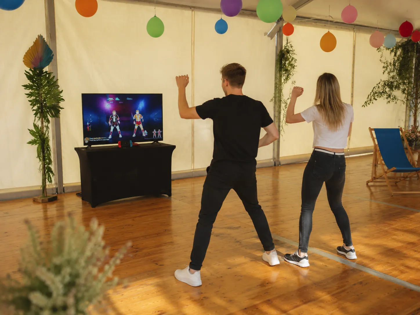 Konsola taneczna Just Dance na event