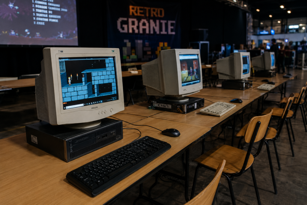 Stanowiska z retro grami na PC po sieci